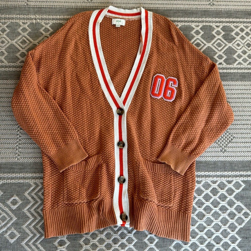 Aerie Letterman Knit Cardigan